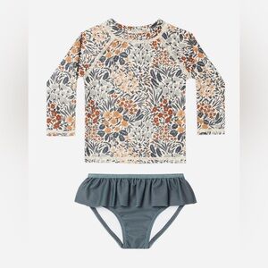Rylee Cru Girls rashguard set swim suit wear flower field